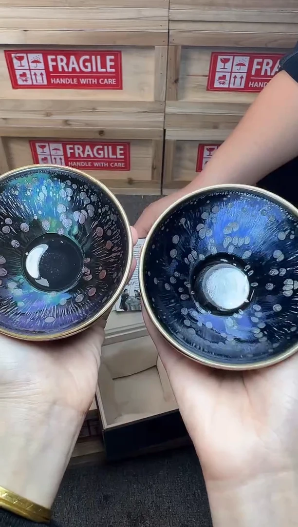 茶盏紫玉+星空 建窑建盏主人杯