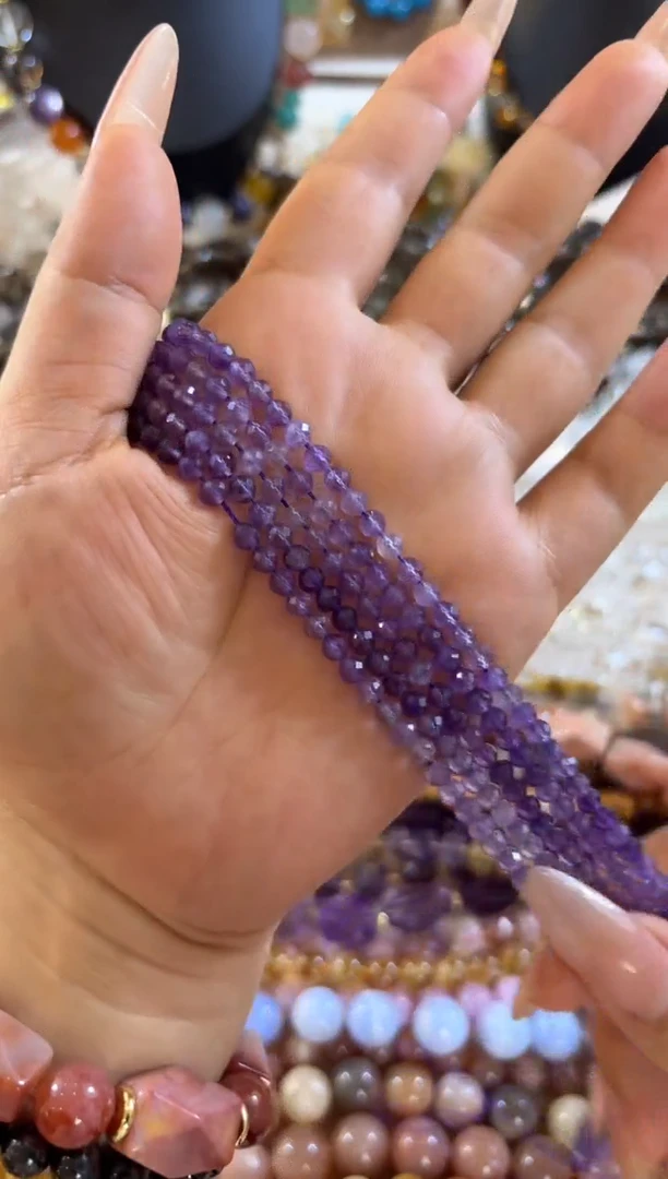 未镶嵌玛瑙/玉髓珠宝半成品紫水钻切卡4