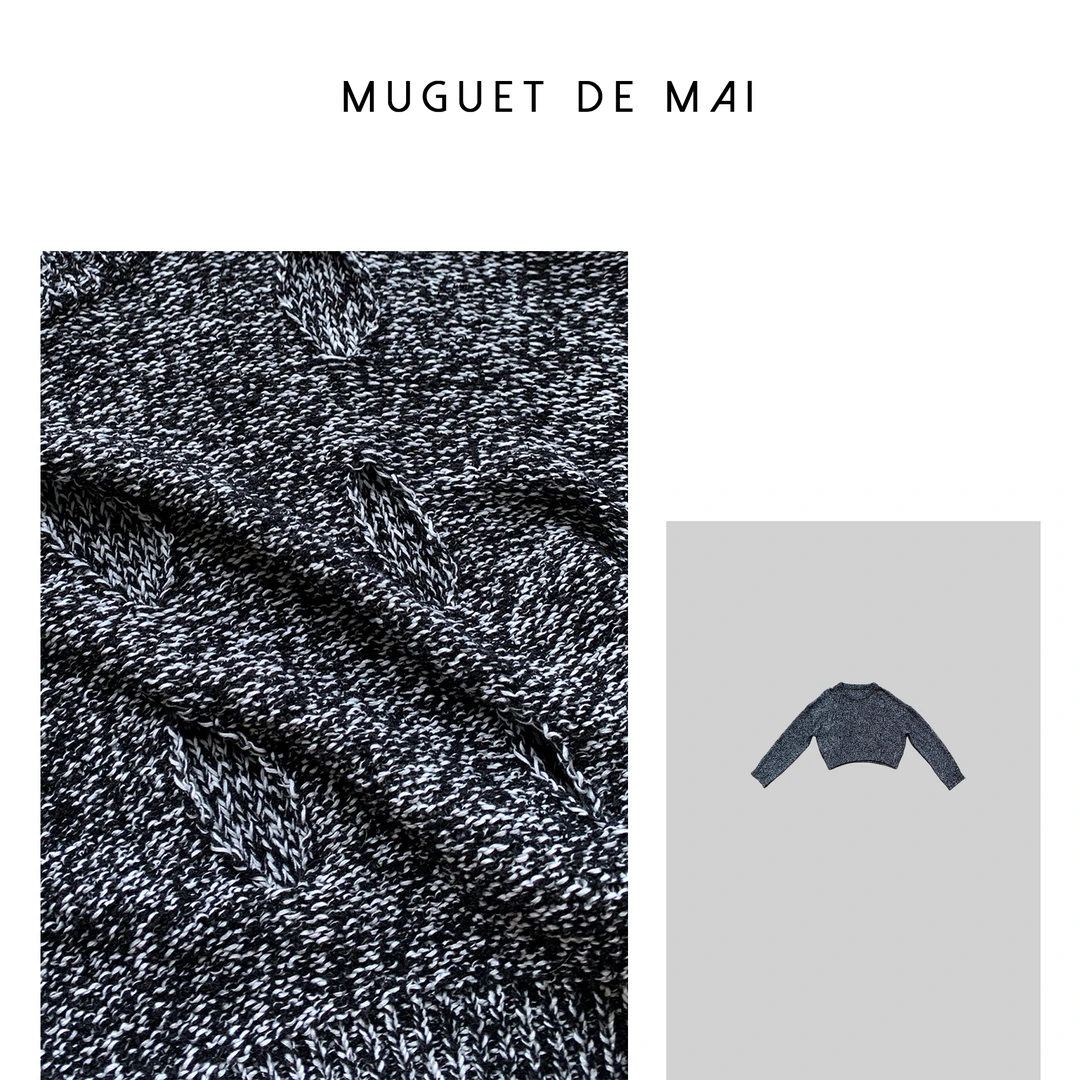 【MGDM】纱破洞针织衫 杂色针织 JIP24002