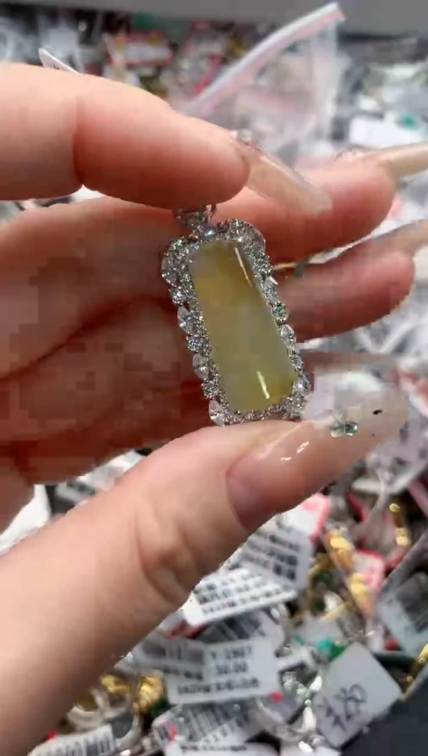 银S925镶嵌戒指翡翠2222-*----6