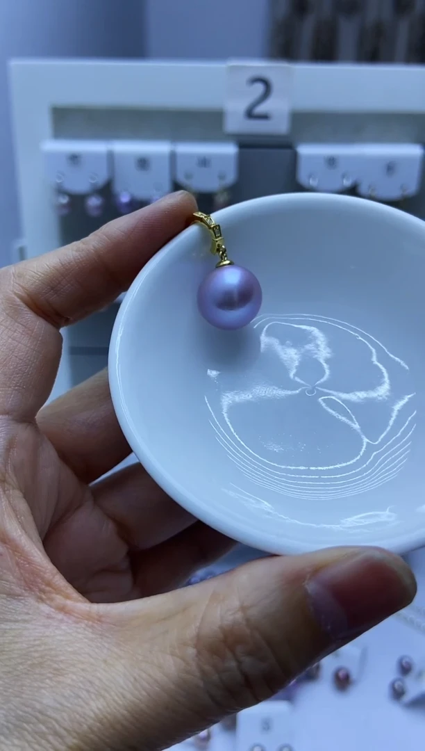 颈饰银S925镶嵌淡水珍珠吊坠