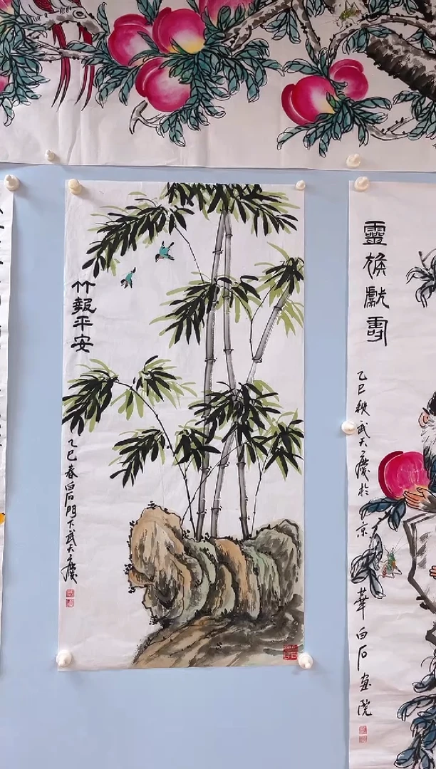 国画牛*武天庆老师竹报平安