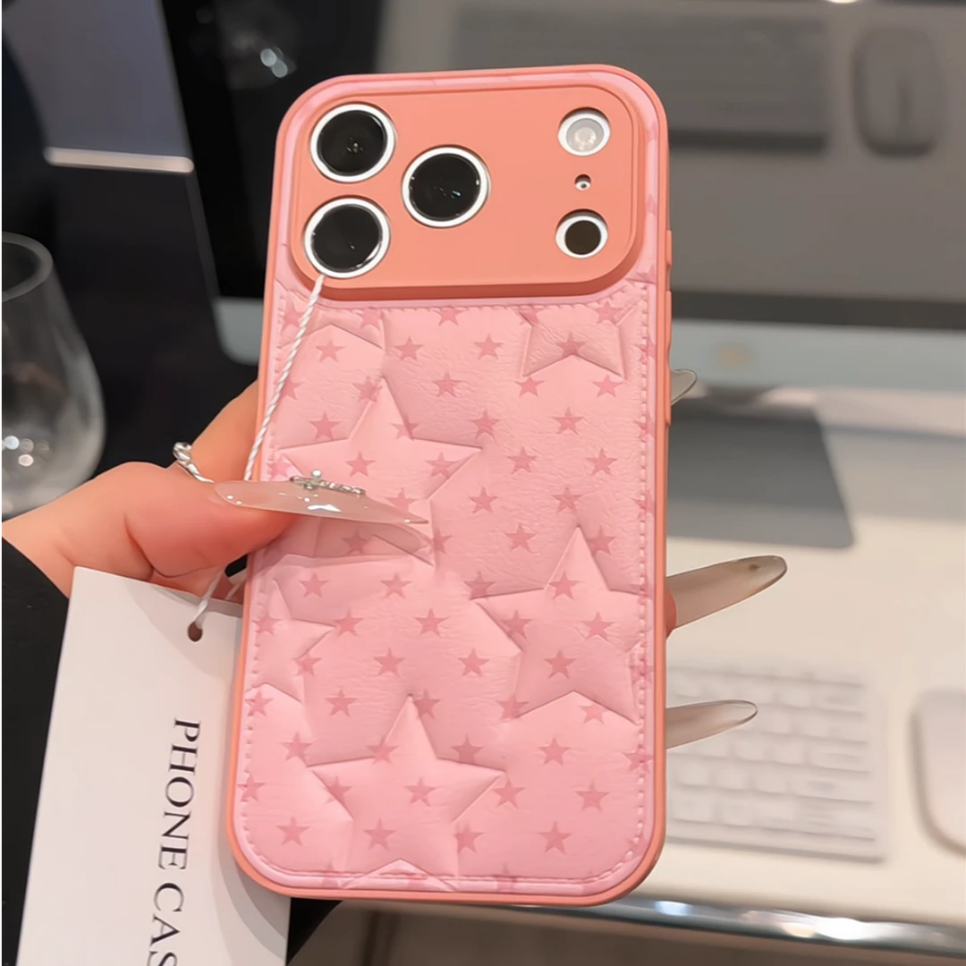 满屏星星适用苹果17pro手机壳16pm肤感五角星ins风华为mate70小米