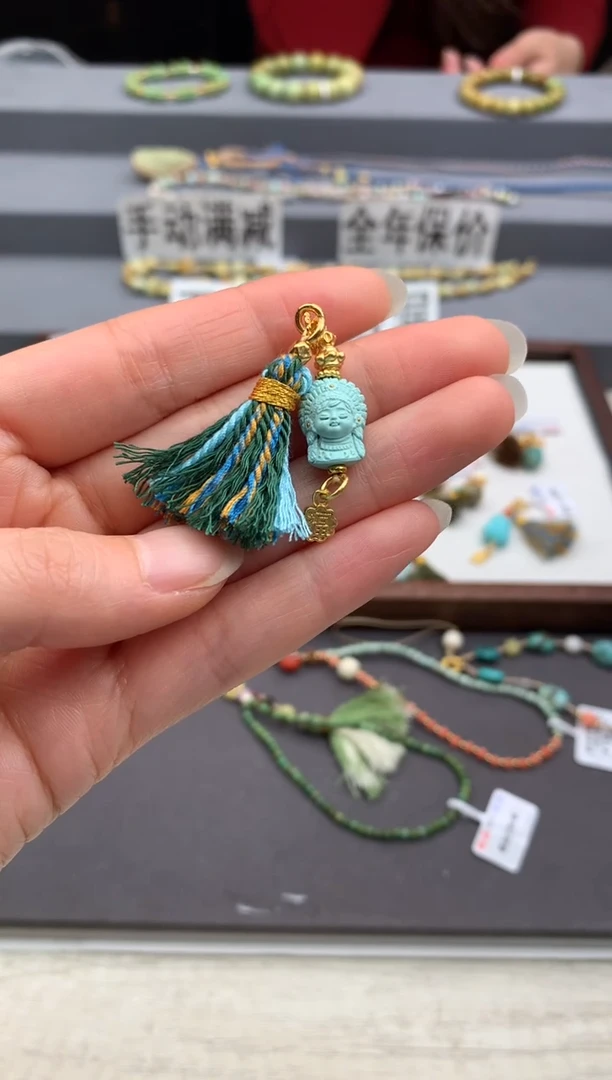 未镶嵌绿松石精工雕刻件茜 w208