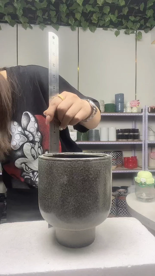 陶瓷花盆宽高14-16厘米