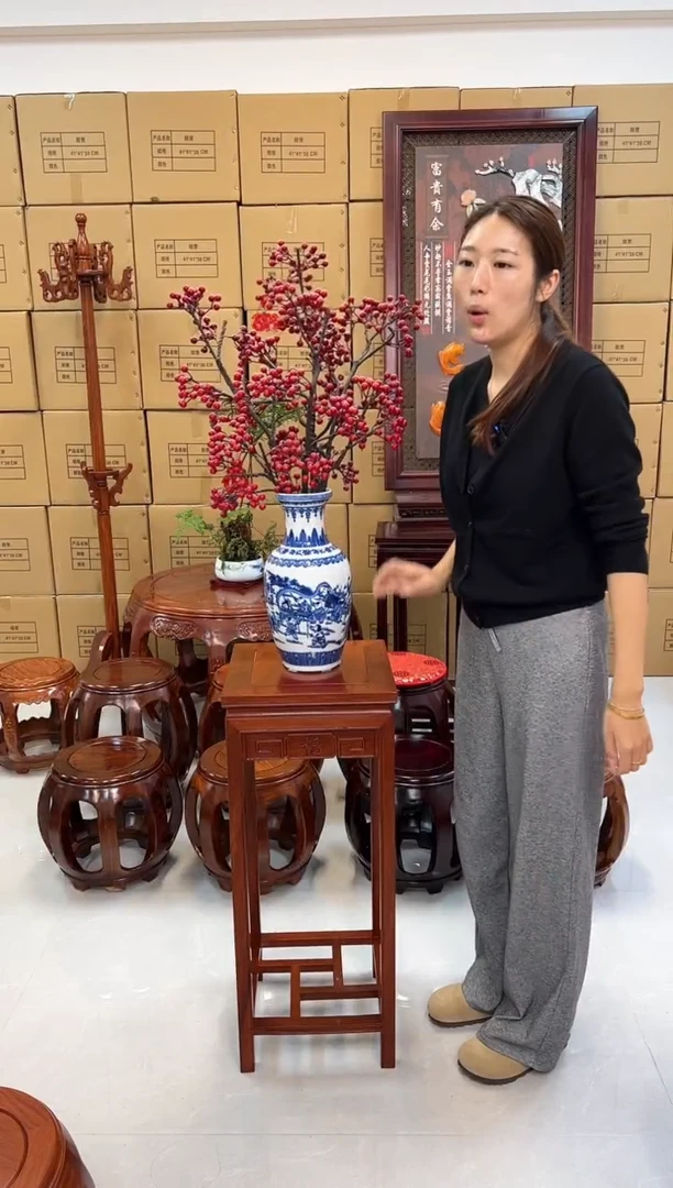 花梨木类家具花梨木花架（花梨色）