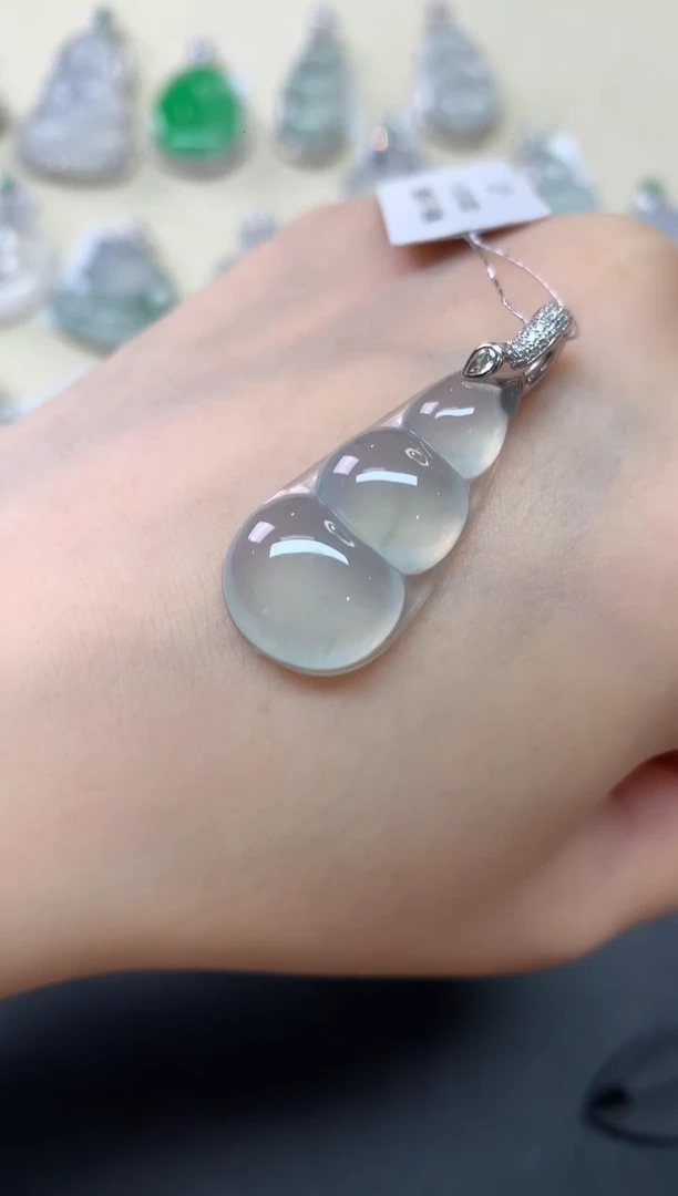 翡翠18K金镶嵌吊坠(不含链)Z332|9800