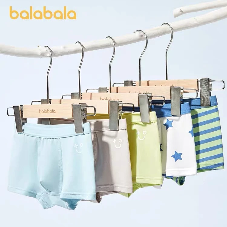 【巴拉巴拉】五条装四角三角内裤棉男童女童成长期短裤舒适透气