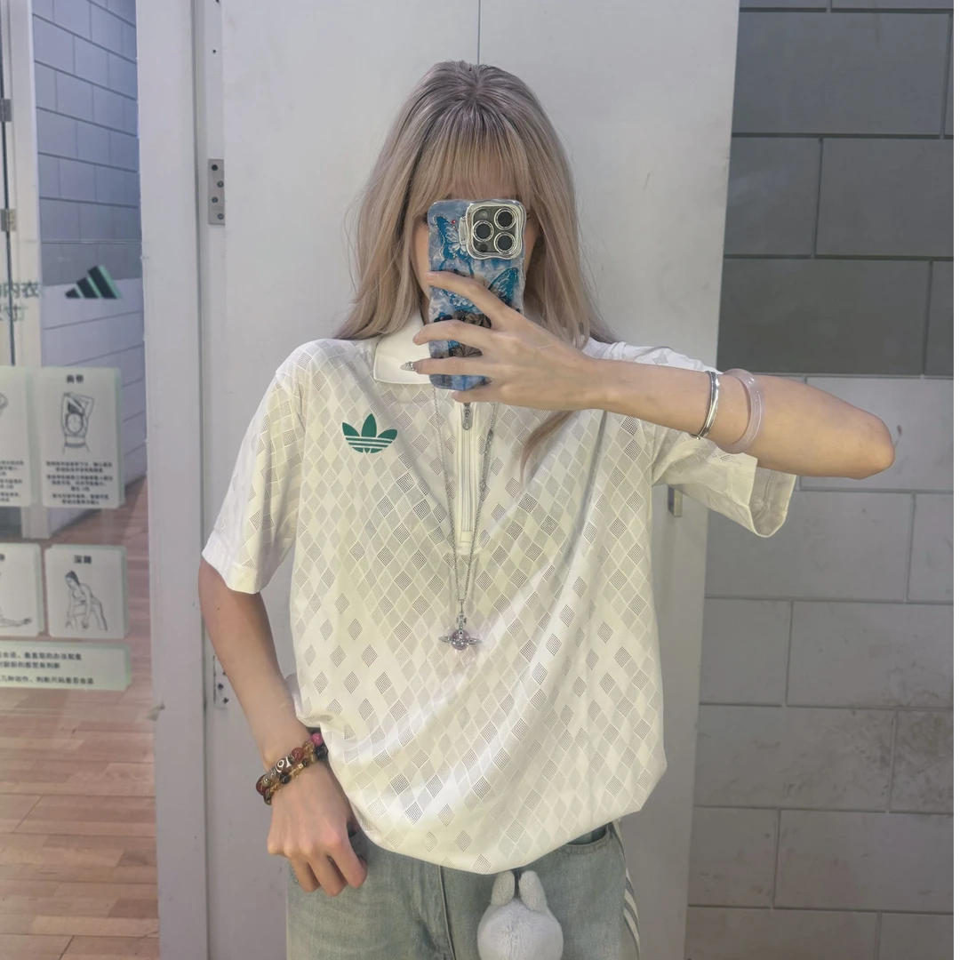 ADIDAS 三叶草复古网球风运动短袖POLO衫JL9675