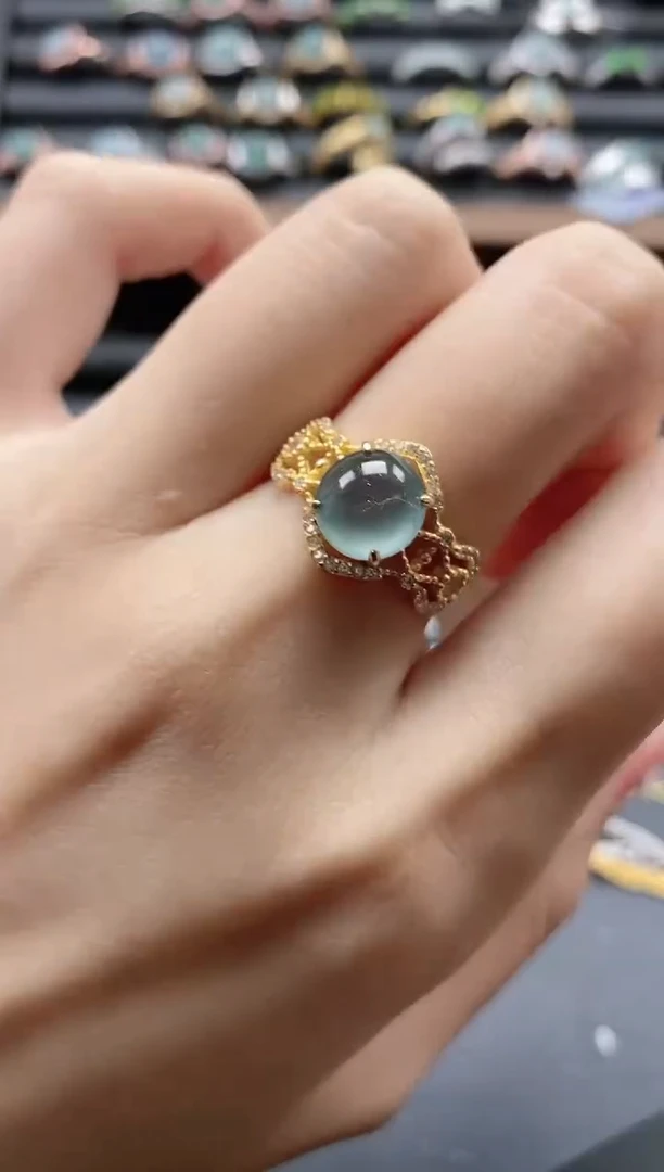 【闪购商品】翡翠戒指银S925镶嵌51151