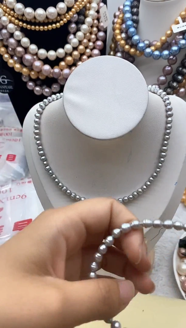 淡水珍珠钛钢颈饰68
