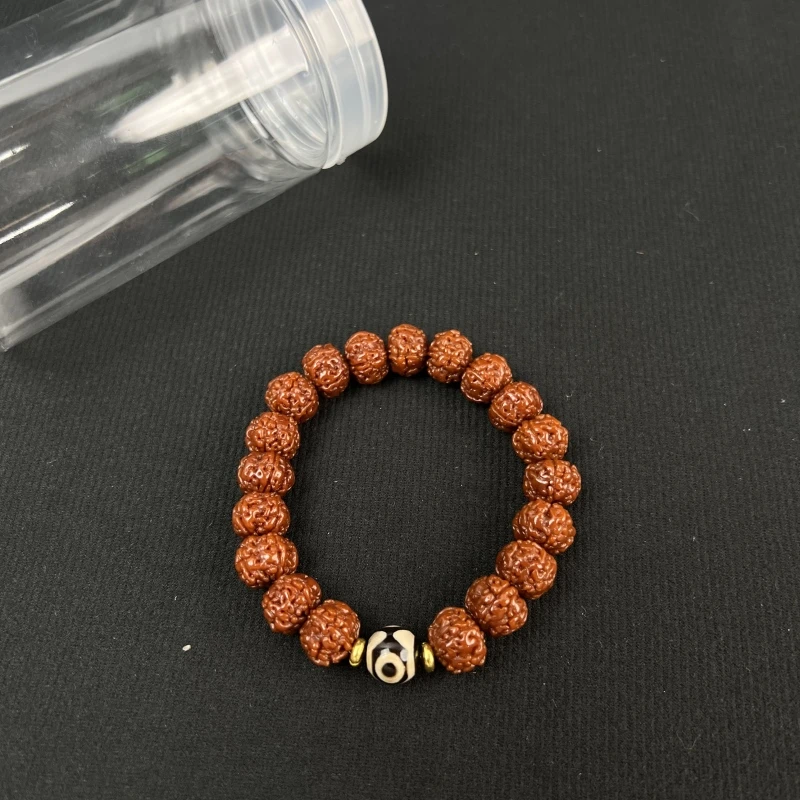 包浆小金刚菩提单圈文玩佛珠手串-LQ152