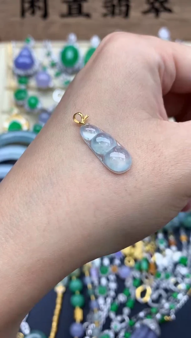 翡翠18K金镶嵌颈饰214-春日珠宝