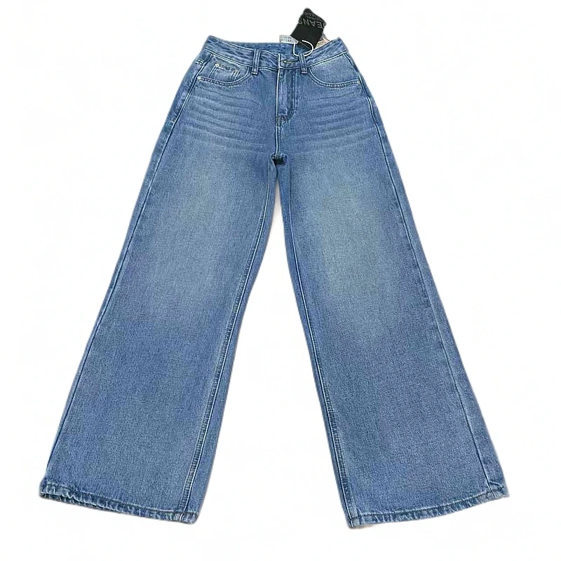 杨家牛仔薄绒无弹阔腿裤98727款A-3-11