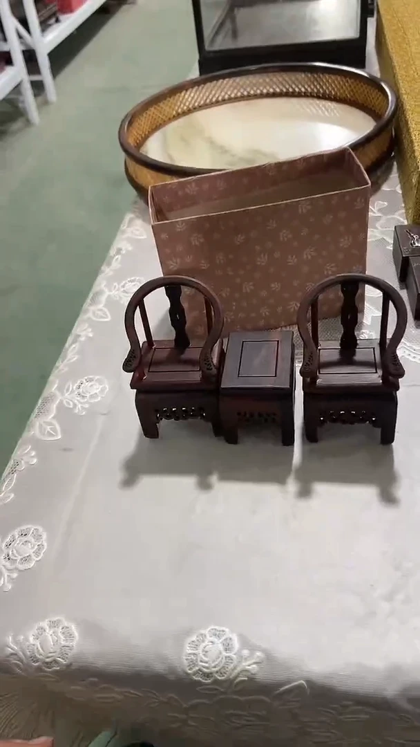 木 微型套三小家具摆件