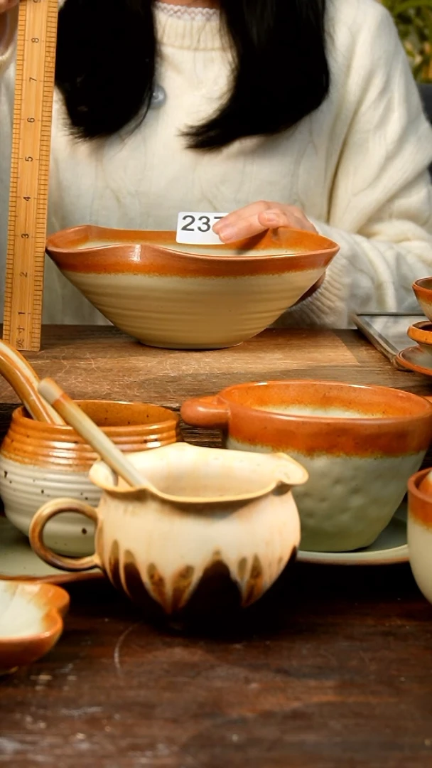 盘 高颜值粗陶餐具限时抢购