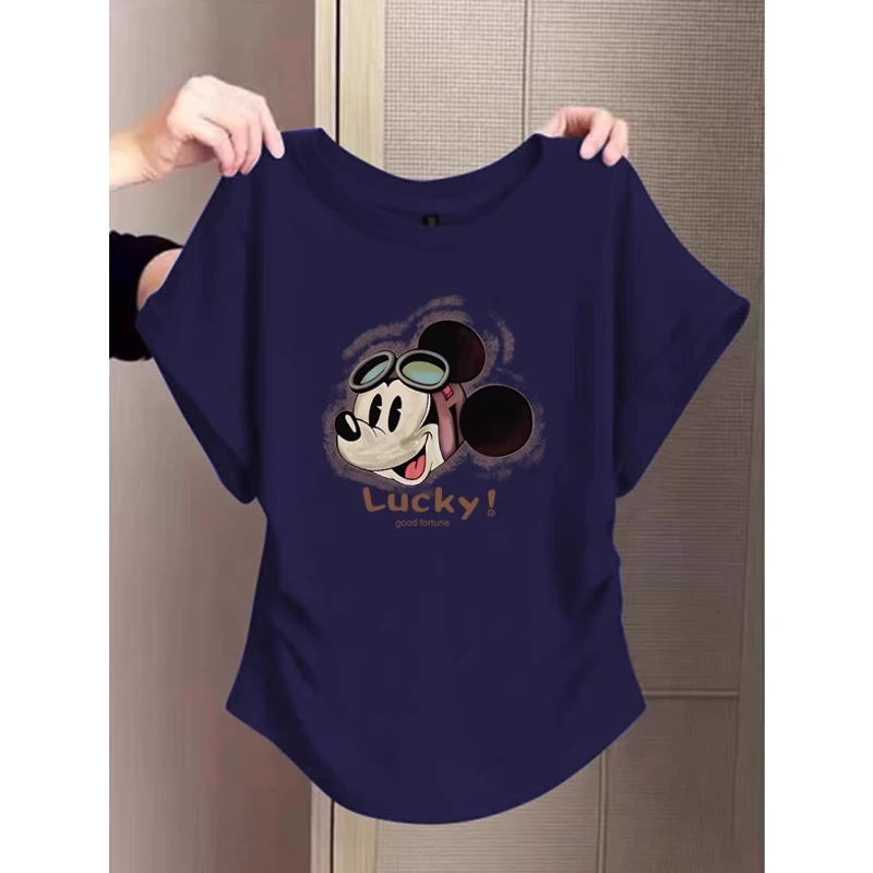 小飞袖褶皱正肩短袖t恤女夏季2025新款设计感收腰显瘦圆领上衣潮