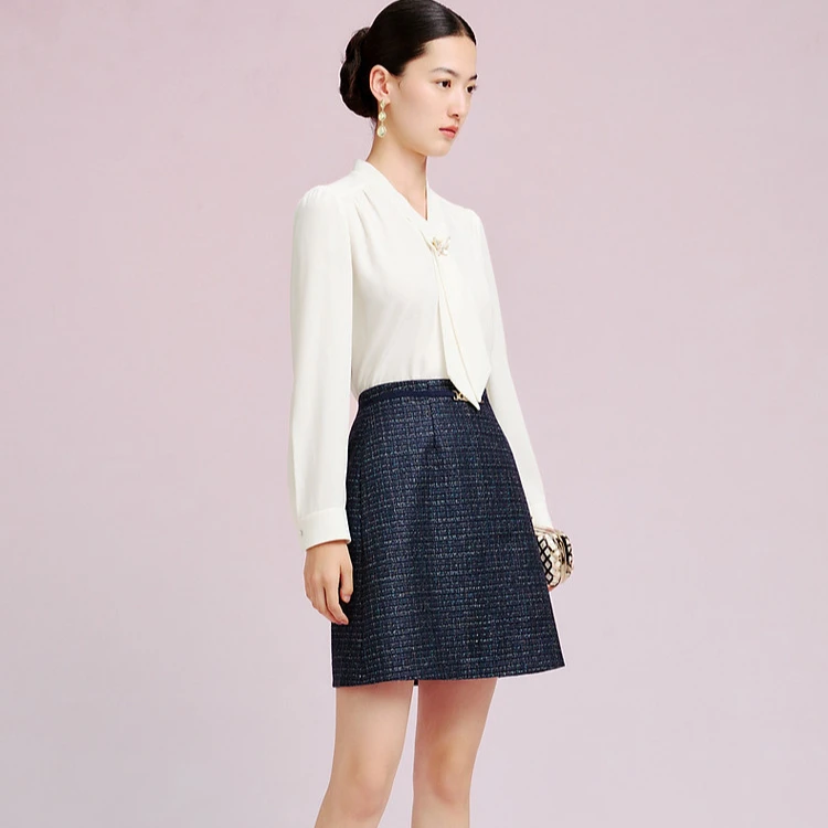 【婷婷专属】La Koradior拉珂蒂设计感通勤法式气质A字裙半截裙