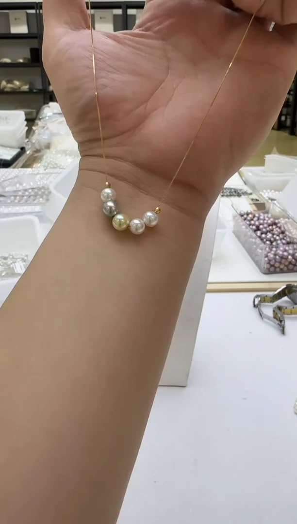 海水珍珠银S925镶嵌吊坠(赠链)6-7mm 海水+白细胞