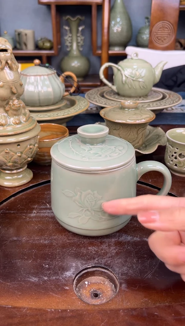 杯手工玫瑰茶漏办公杯微瑕福利