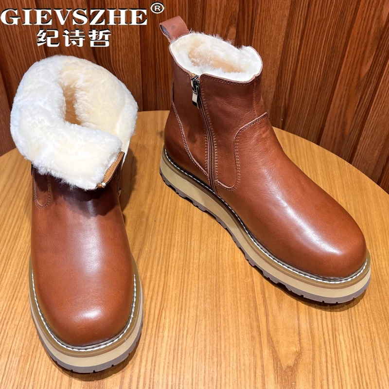 纪诗哲男鞋轻便透气加绒短靴男款潮流时尚休闲鞋子舒适保暖马丁靴