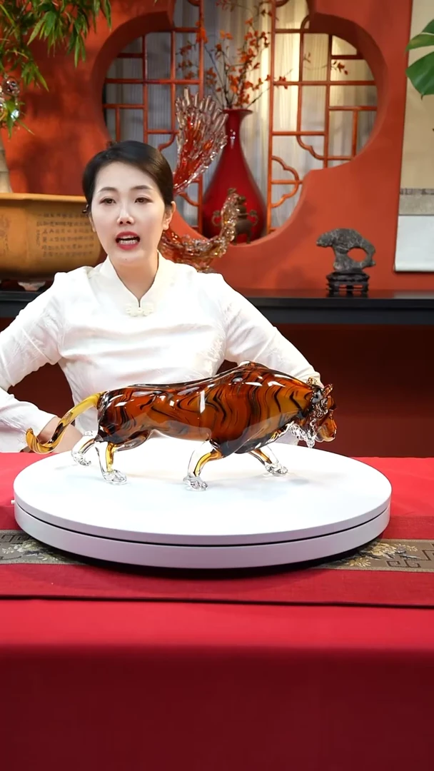 手工艺品琉璃老虎
