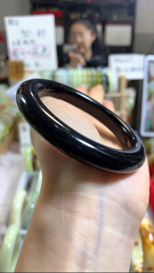 未镶嵌岫玉手镯49（58+）默认微瑕