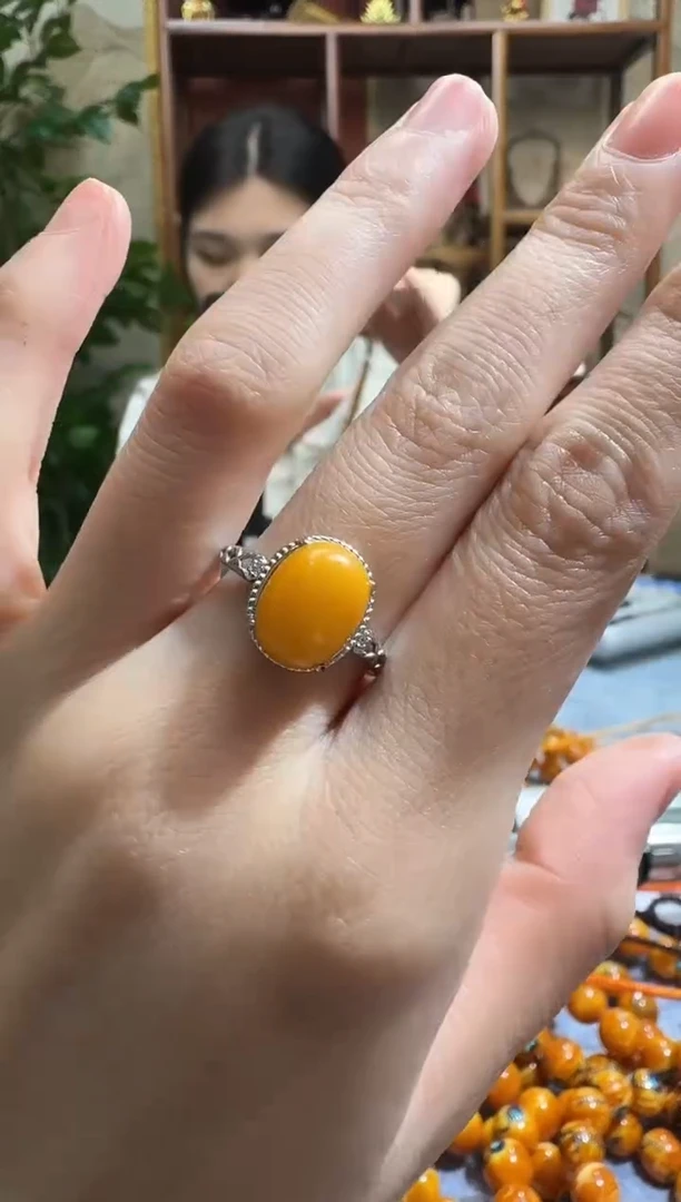 银S925镶嵌颈饰蜜蜡6390天然蜜蜡珠宝奇石假一赔十