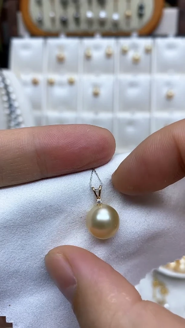 【闪购商品】海水珍珠吊坠(赠链)18K金镶嵌10-11mm