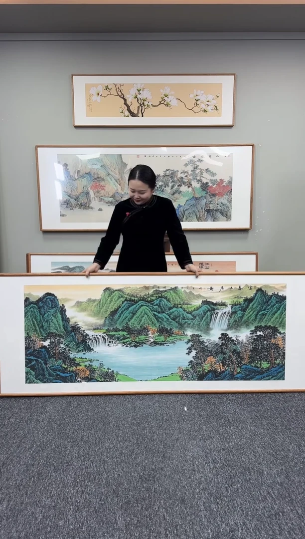 国画富春山居图210*80