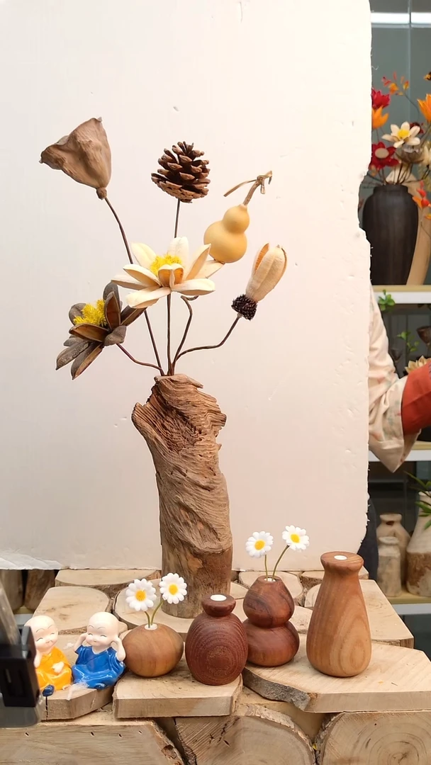 木实木花瓶一物一拍