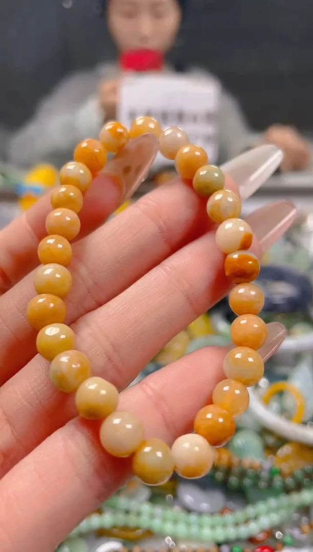 【闪购商品】翡翠颈饰未镶嵌6-7MM/E/翡翠A货一图一物