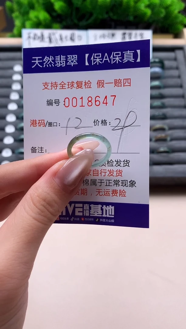 未镶嵌戒指翡翠R*d天然 18647