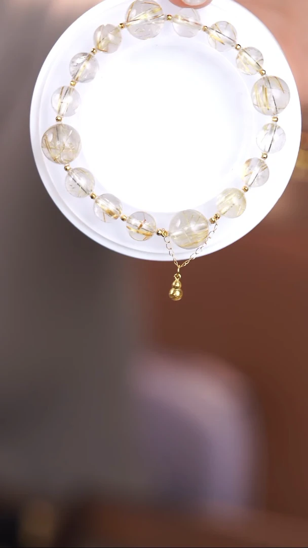 18K金镶嵌手链水晶@