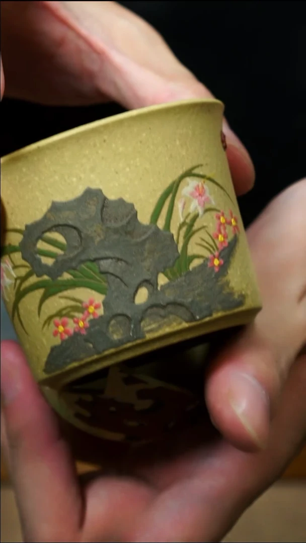 茶杯紫砂南柯记全手刻杯