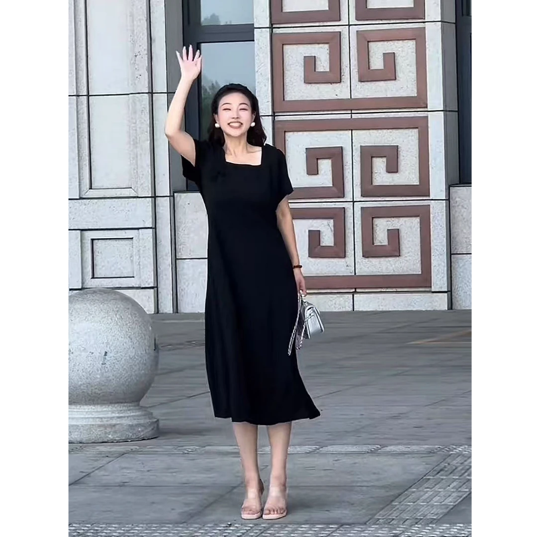 辰熙  法式显瘦减龄连衣裙2227