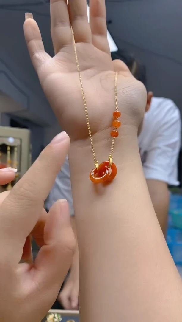 【闪购商品】翡翠耳饰合金0329翡翠锁骨链