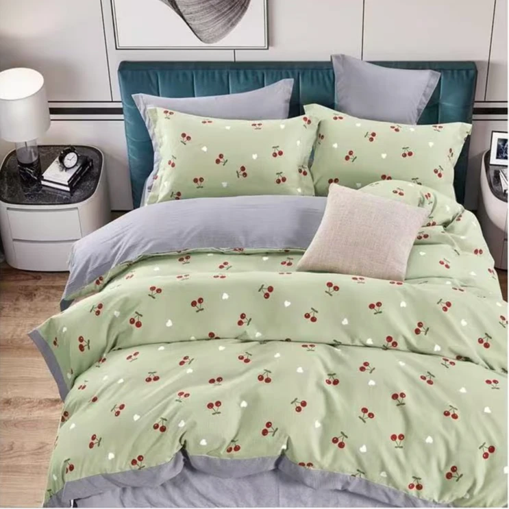 (二)双单人被套斜纹磨毛柔软透气简约学生宿舍家用四季通用