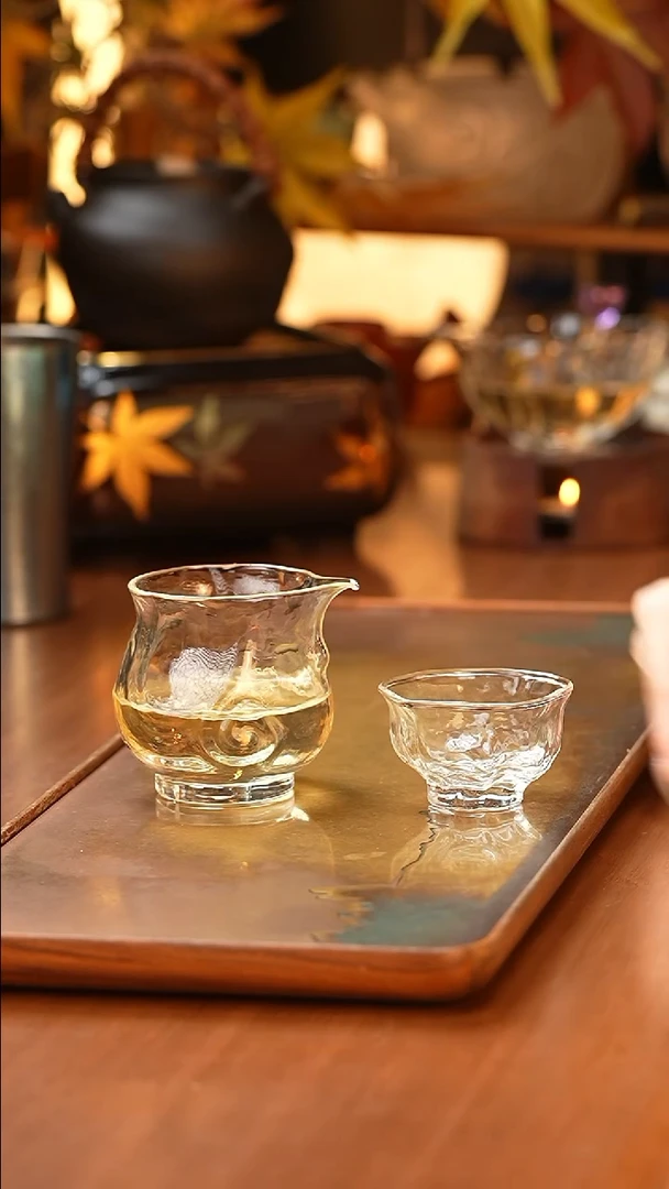 暗香疏影/海浪纹匀杯+核桃浮生杯