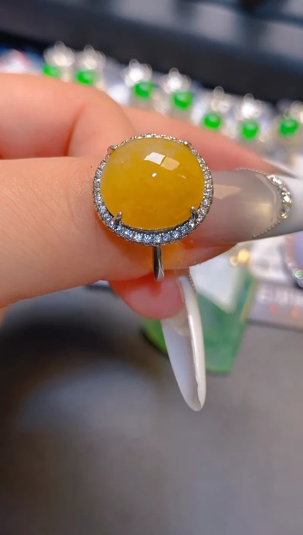 翡翠银S925镶嵌耳饰天然