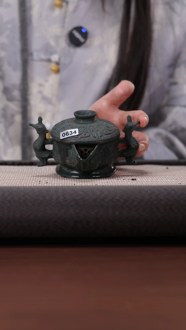 【闪购商品】紫砂茶壶青铜器 双凤宝瓶 110cc