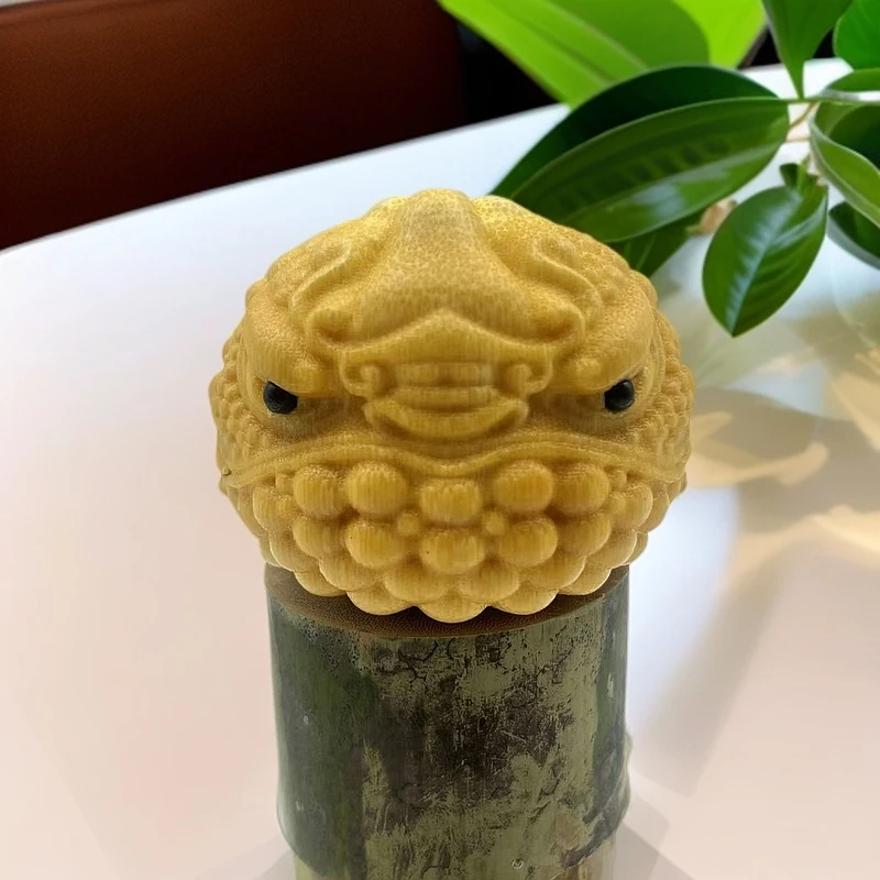 【陆陆玉竹文玩】实心竹雕三足恶霸将军蟾5+ 6+大尺寸 送文玩油