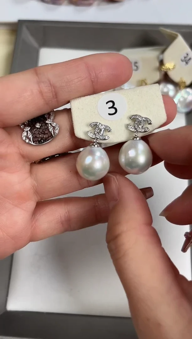 【闪购商品】淡水珍珠耳饰银S925镶嵌巴洛克耳钉