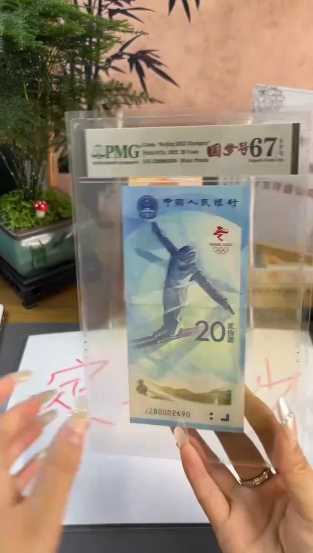 塑料冬奥雪钞 67分 尾690 夹豹子