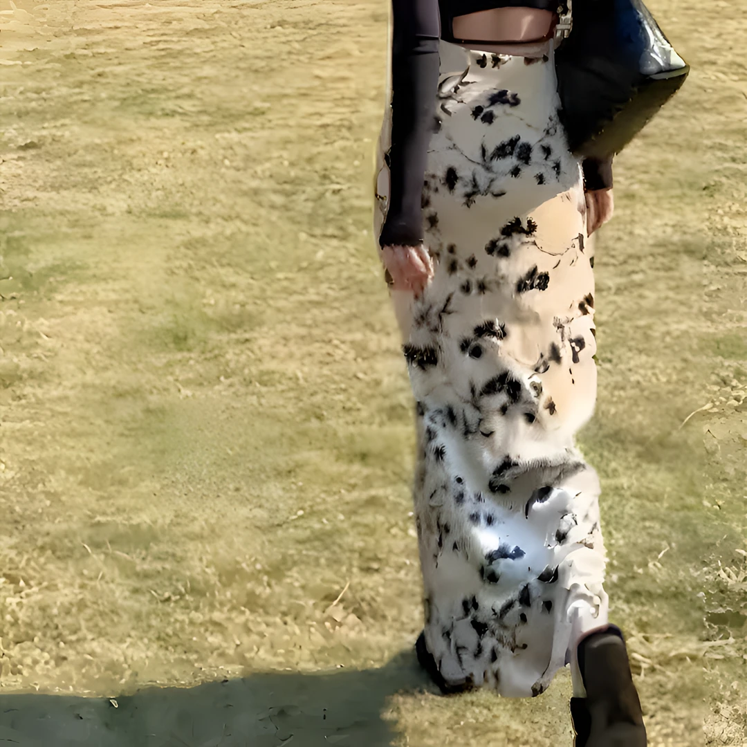 法式新款修身显瘦洋气碎花半身裙秋冬时尚气质优雅百搭高腰包臀裙