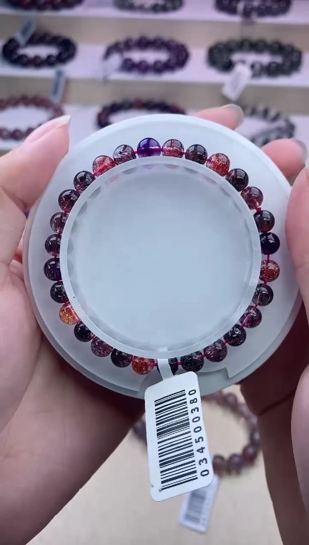 水晶手链未镶嵌黑加仑超七单圈6m+