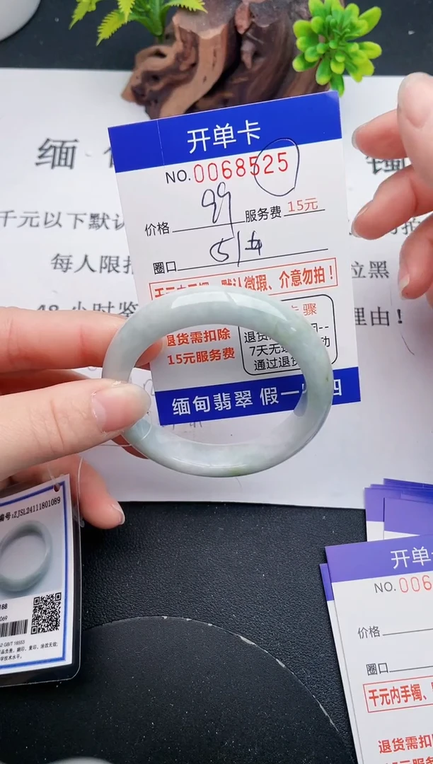 【闪购商品】翡翠手镯未镶嵌25天然翡翠A货