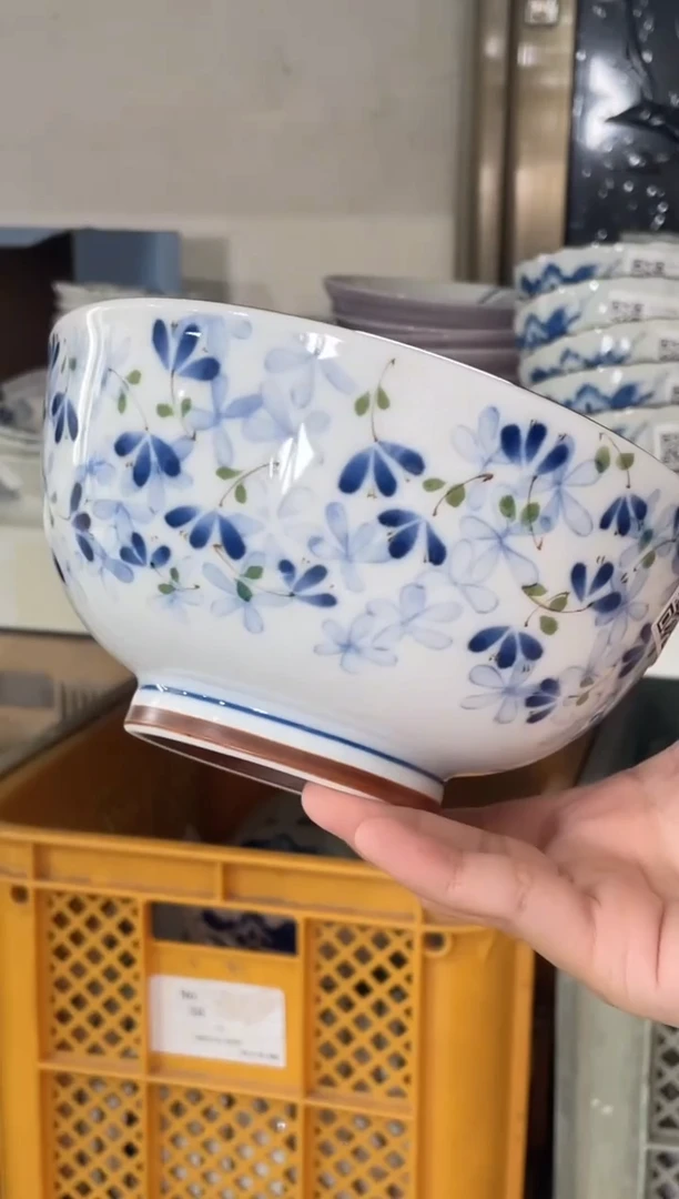 瓷片小蓝芽6.3英寸碗微瑕