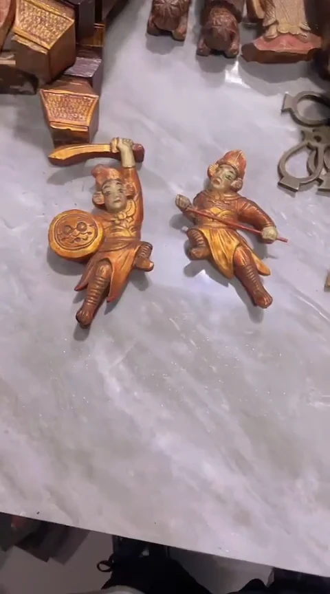 【闪购商品】香榧木一对孤品木雕68