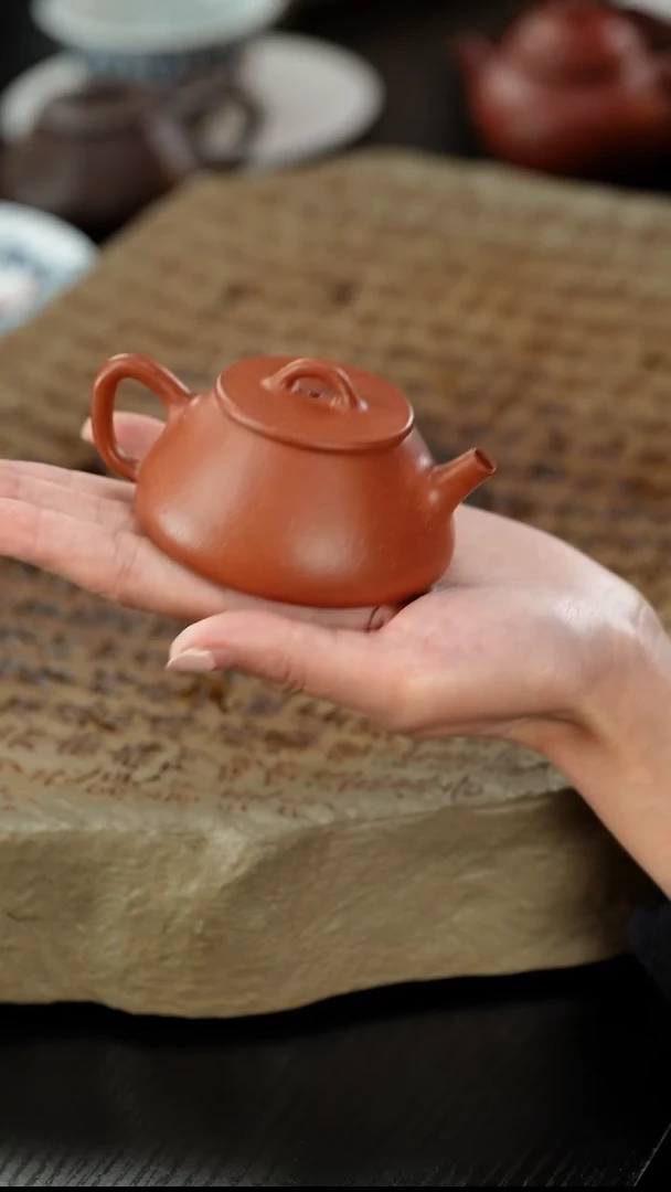 茶壶紫砂lx降坡平盖小纳瓢110cc